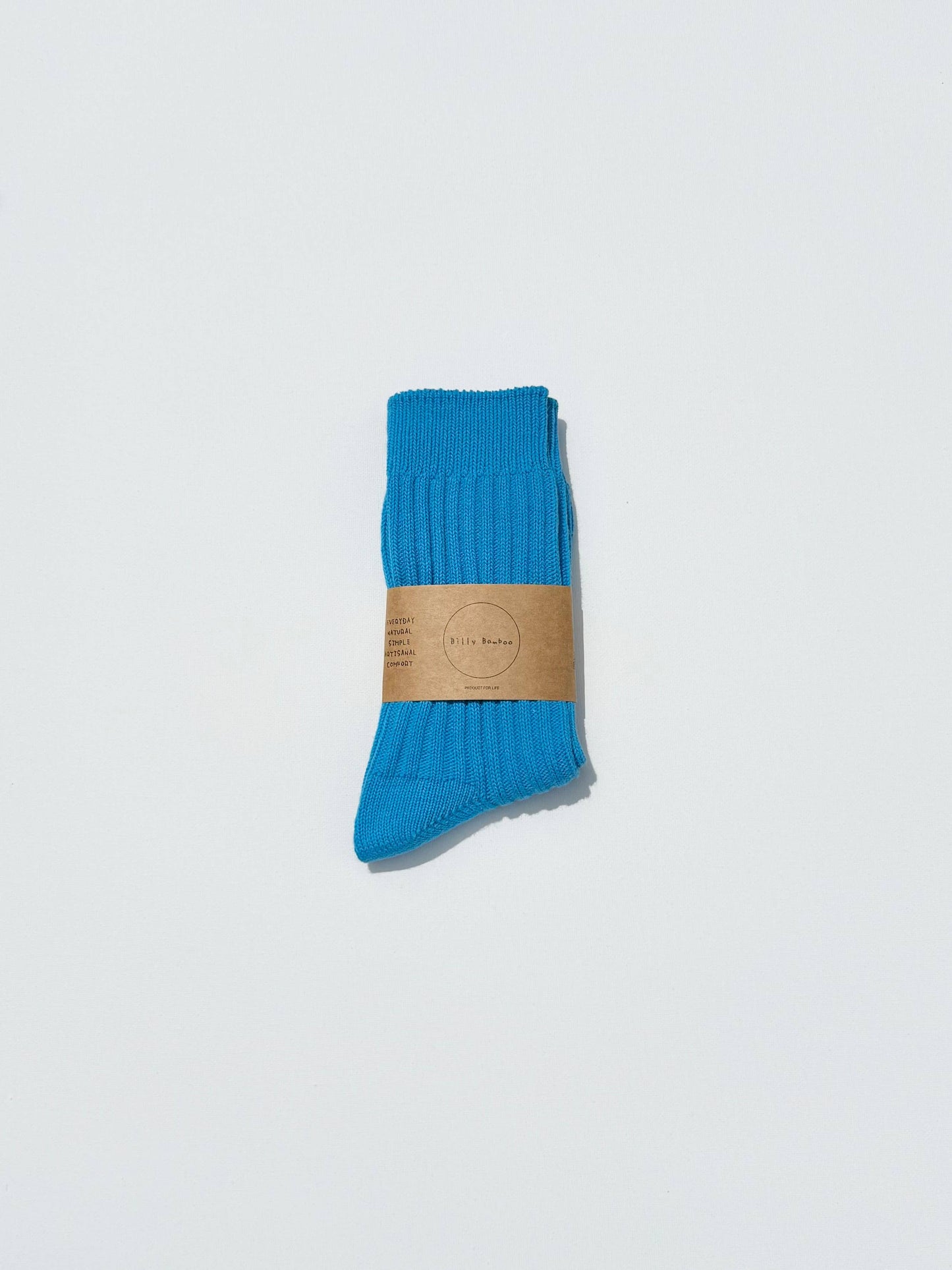 RIBBED COTTON HIGH SOCKS - Crystal bright: Ocean 🌊