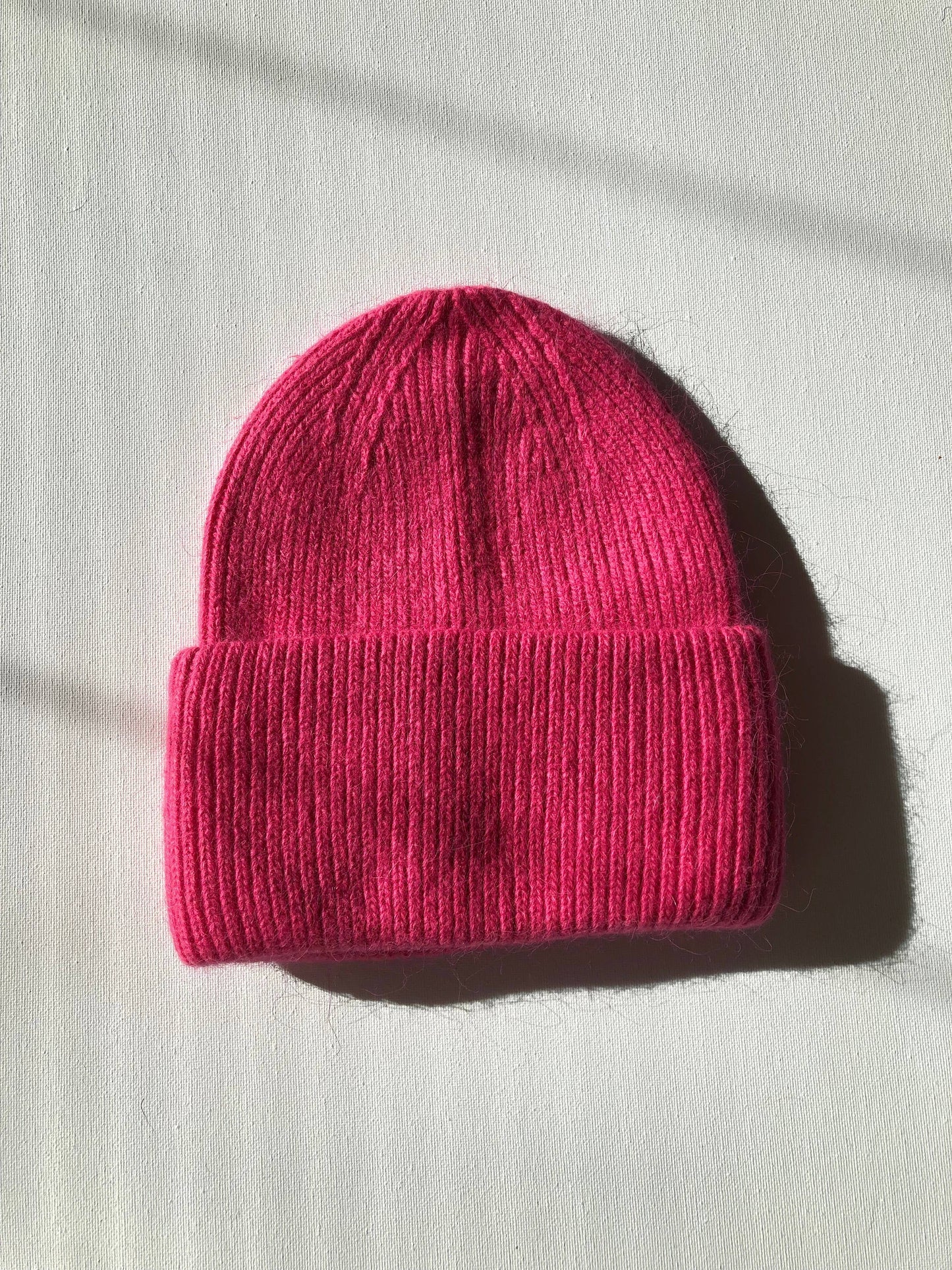 ROYAL ANGORA WOOL BEANIE - crystal brights: Crystal red