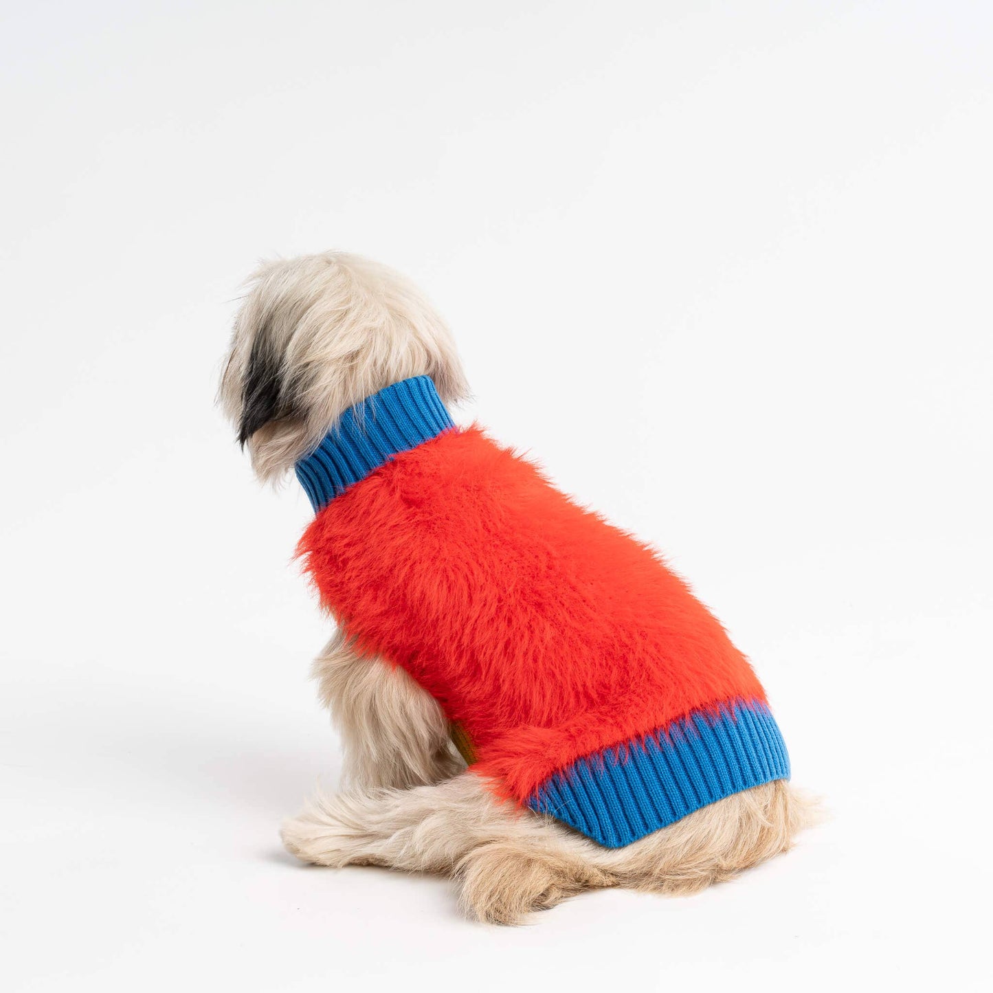 Faux Fur Dog Sweater: Poppy / M - 18-26 lbs