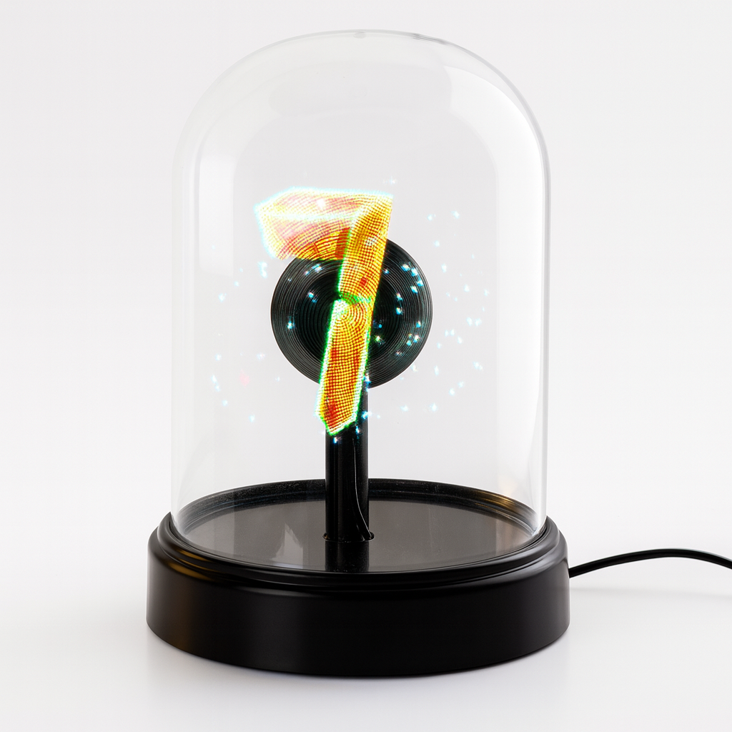 3D Hologram Fan Projector LED Light Table Lamp with Cover