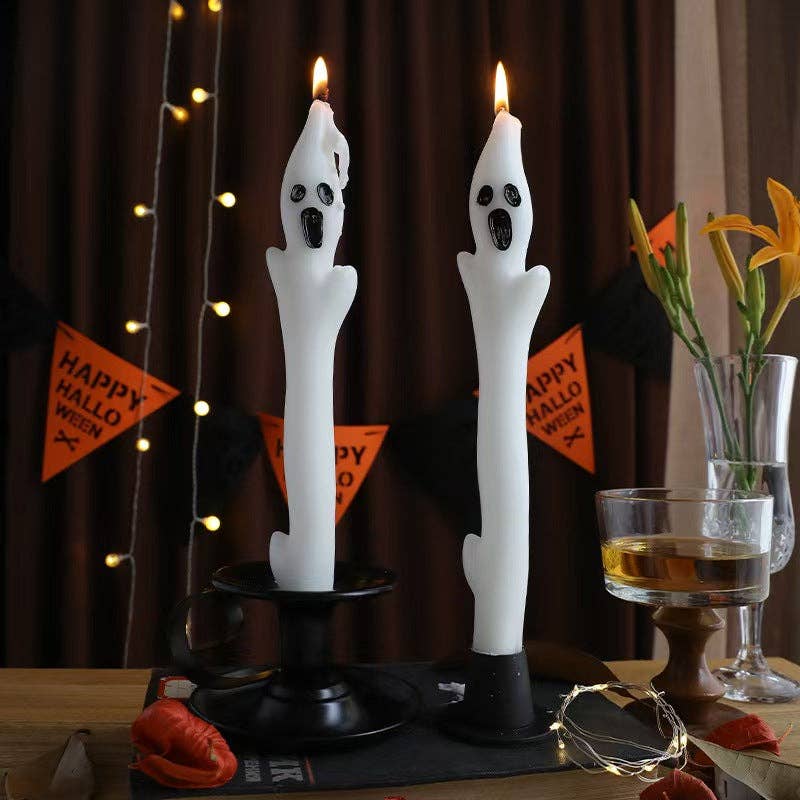 25cm Halloween Ghost Taper Candle: 2