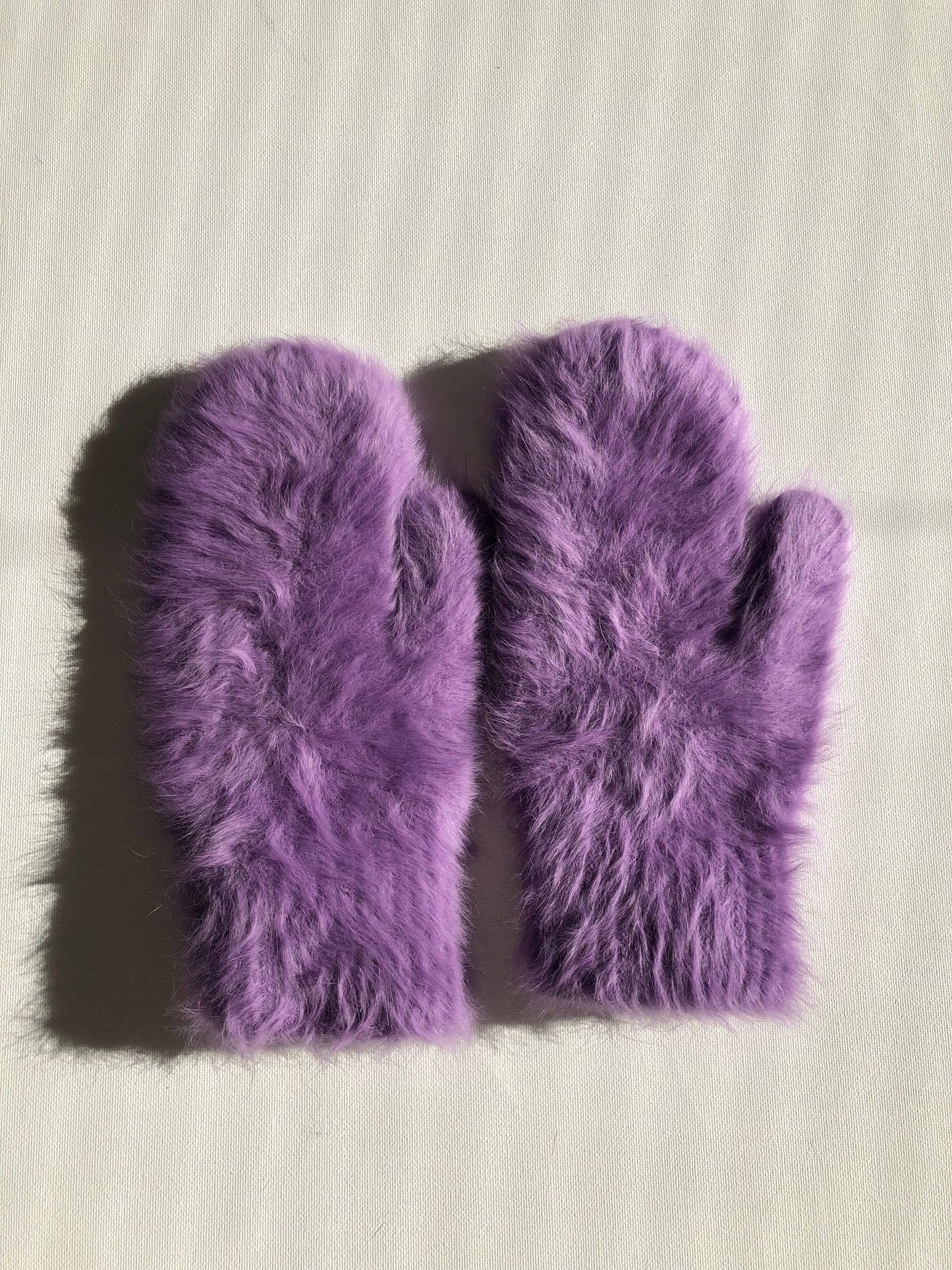 FLUFFY ANGORA MITTENS - crystal brights: Royal blue ( Mid of November )