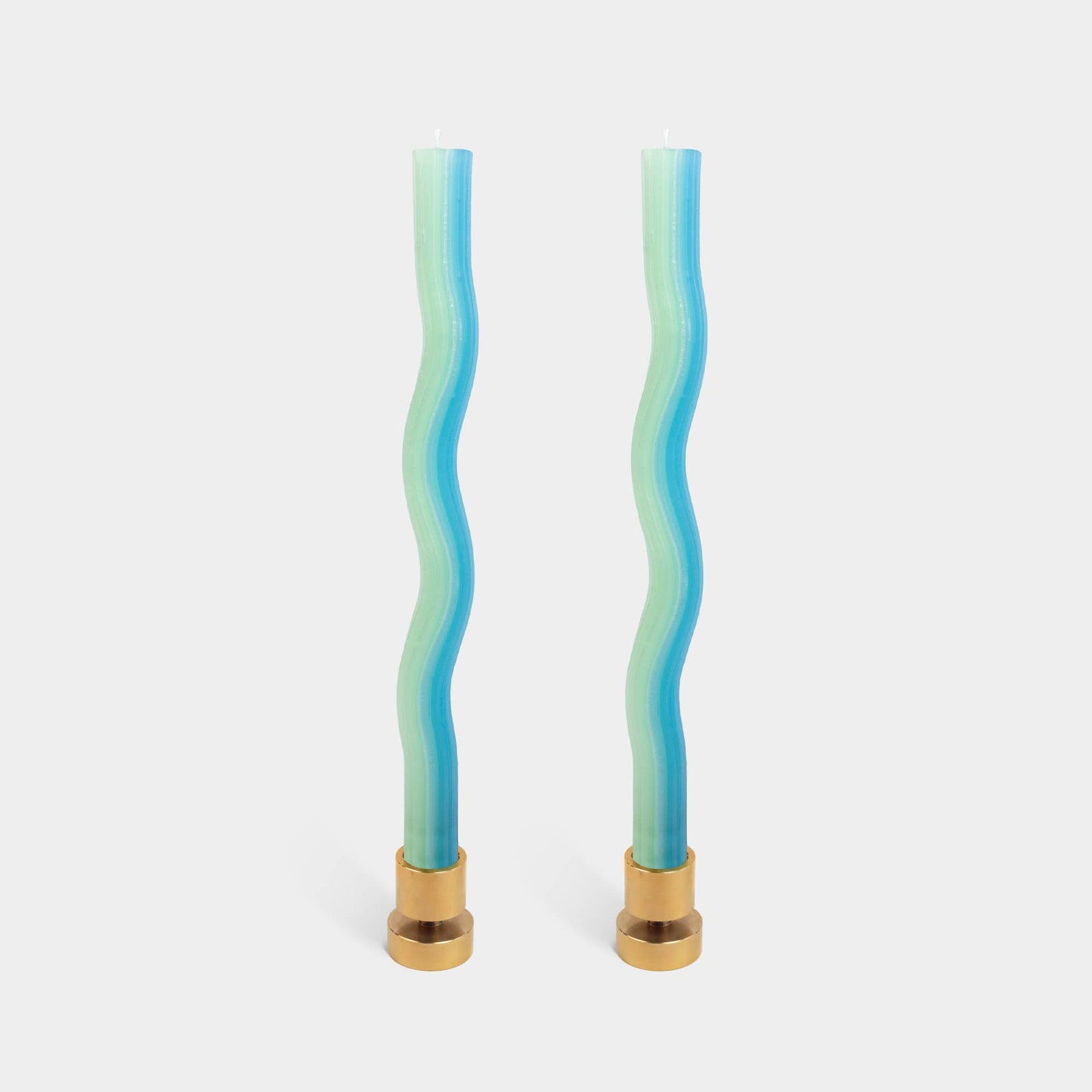 Wiggle Candles - Mint (2 Pack) - 11" Vibrant Taper Candles