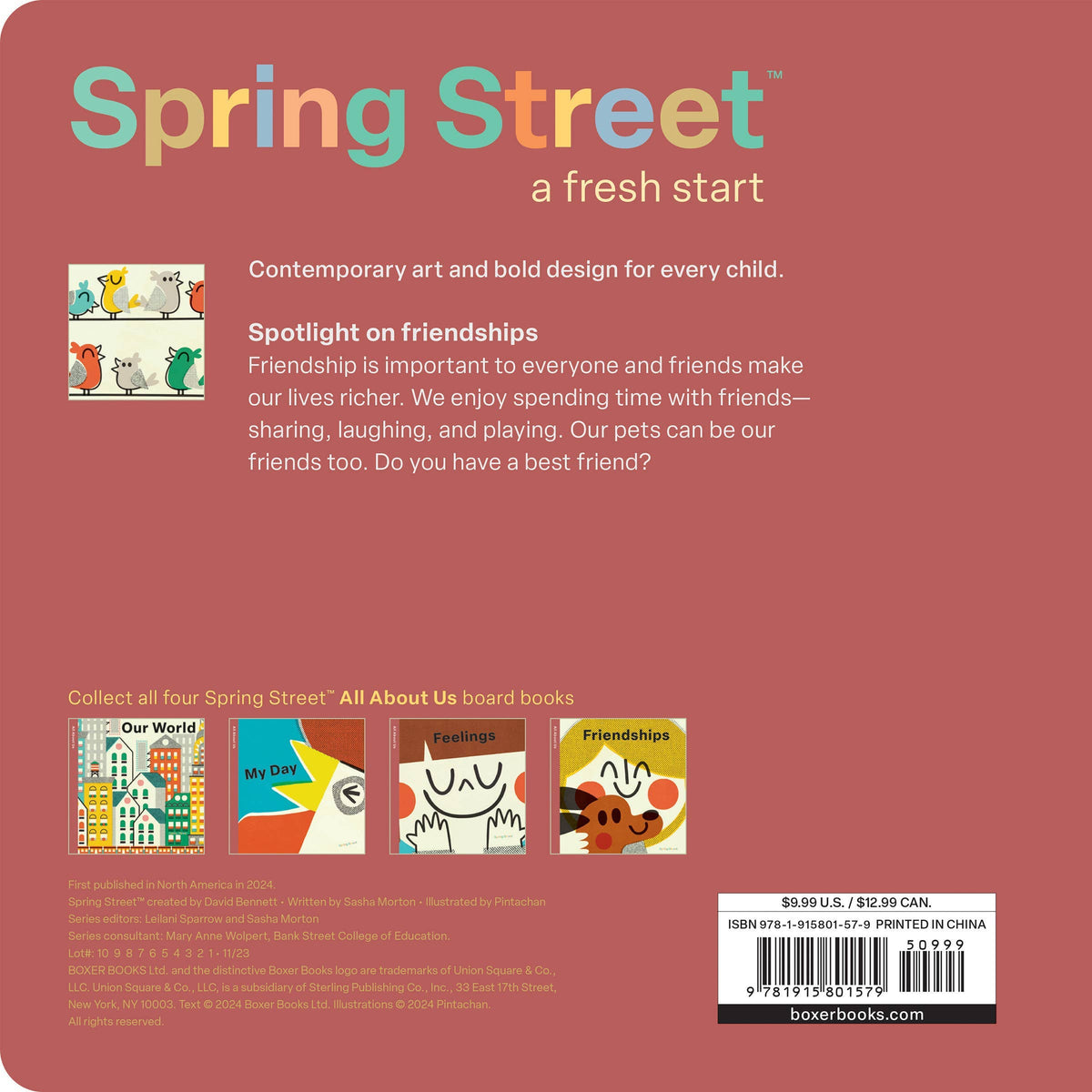 Spring Street All About Us: Friendships: Board Book