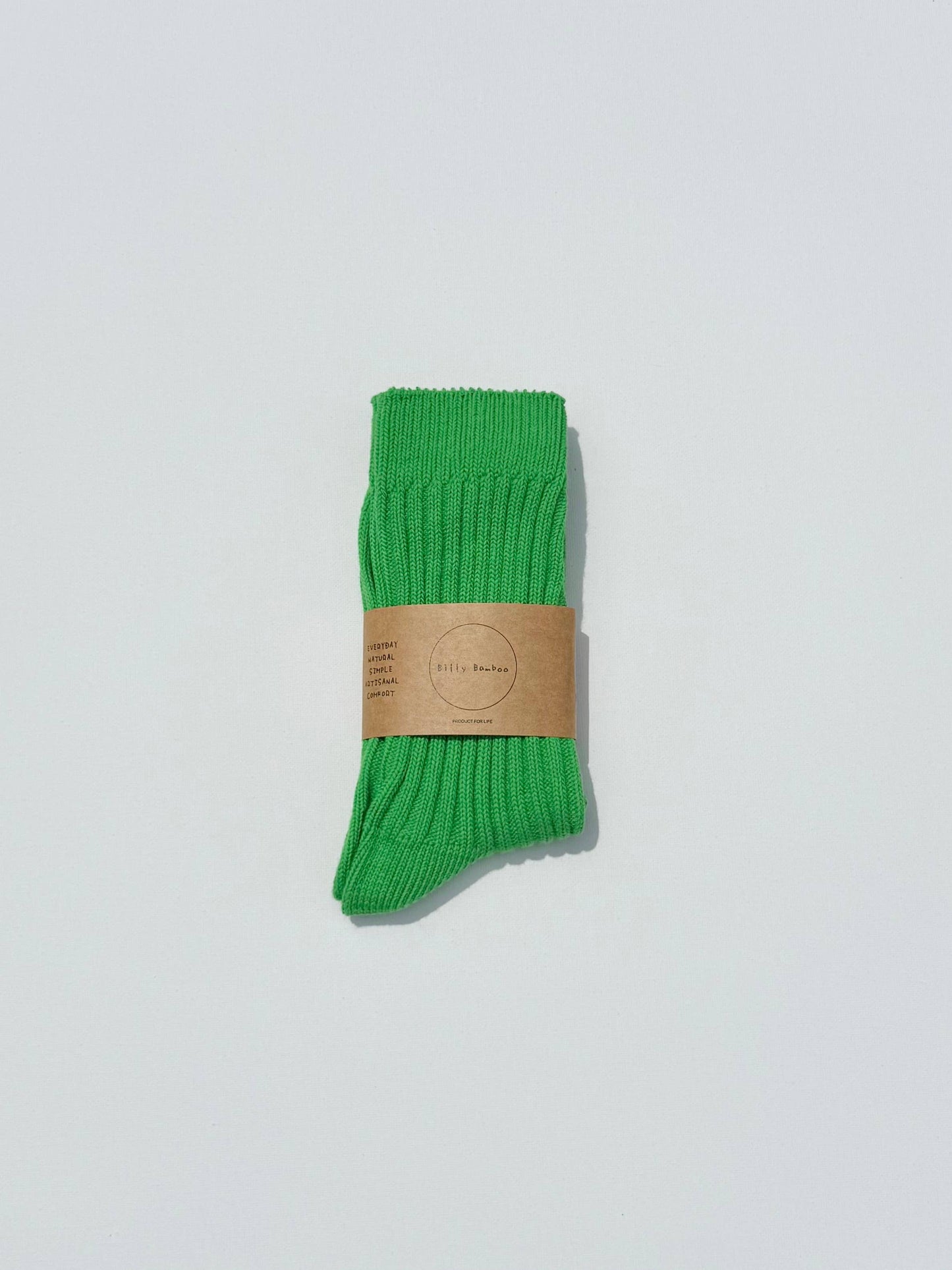 RIBBED COTTON HIGH SOCKS - Crystal bright: Ocean 🌊