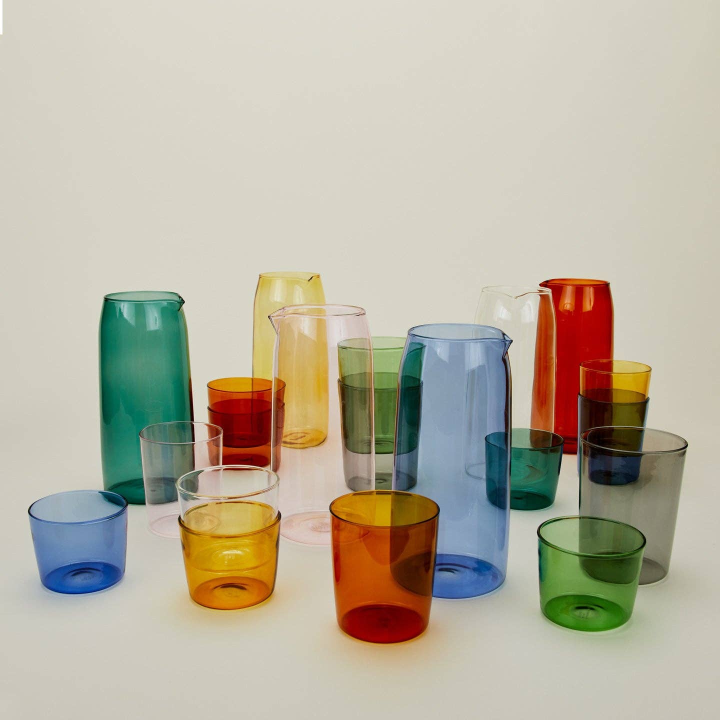 ESSENTIAL GLASSWARE - SET OF 4, AMBER: SMALL