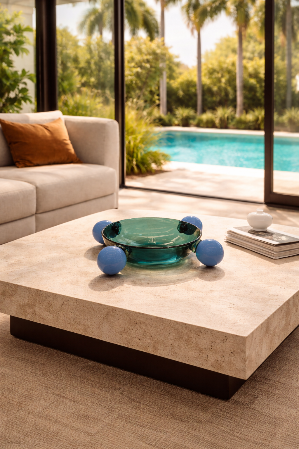 Tezon II Bowl by MESO: 4.5" H. x 11" D. / Recycled Glass