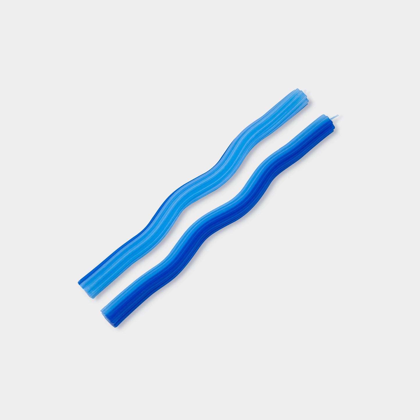 Wiggle Candles - Blue (2 Pack) - 11" Vibrant Taper Candles
