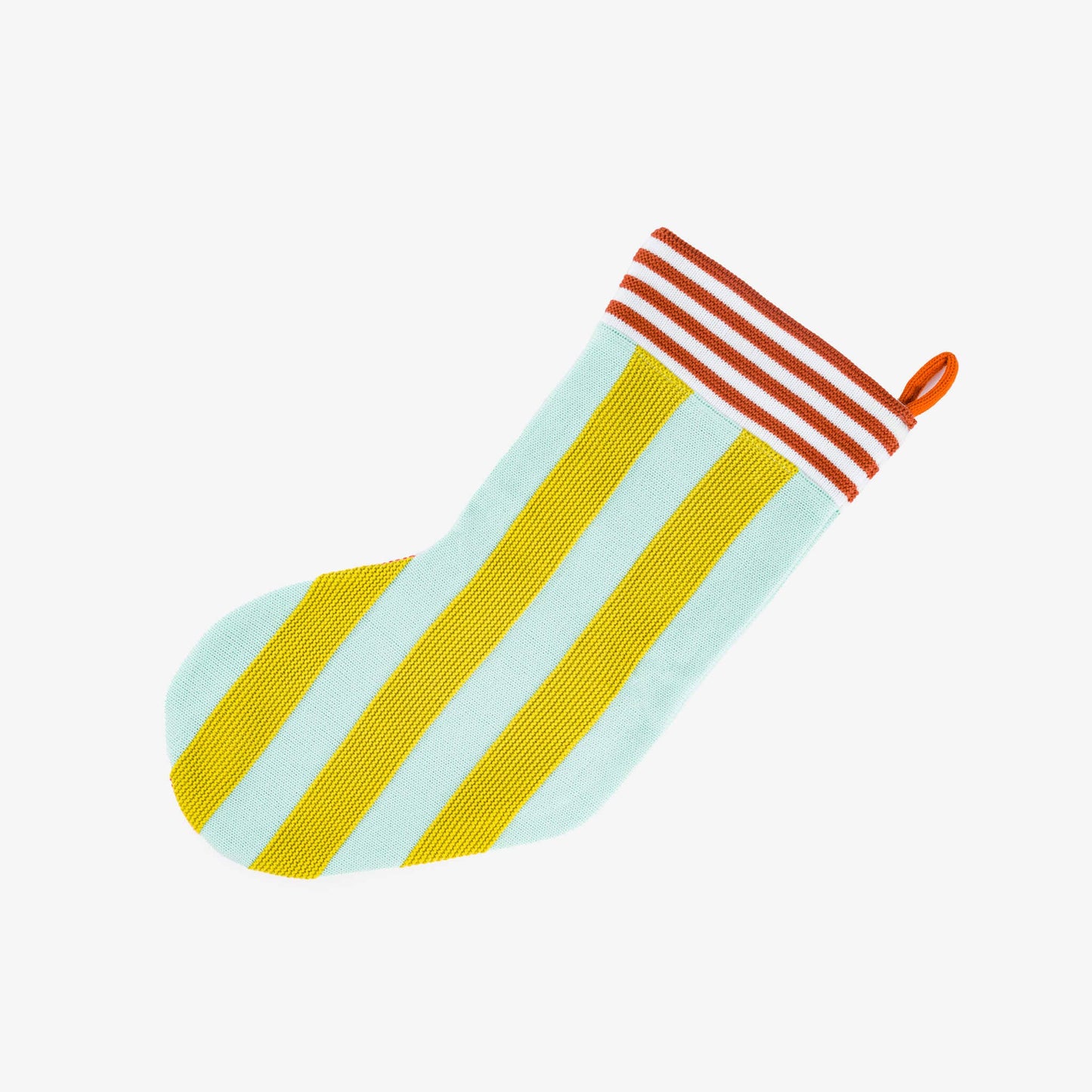 Super Stripe Holiday Stocking: Blue Blush