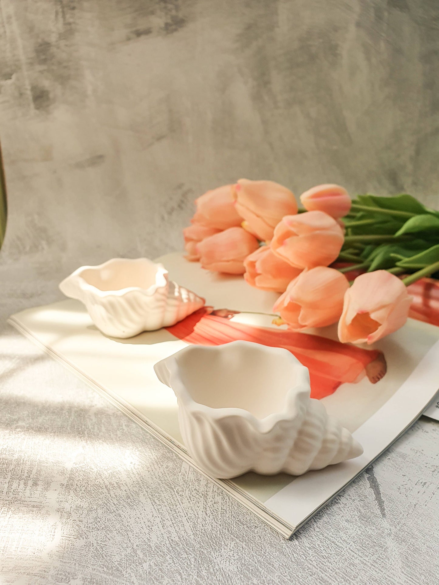 Shell Jewellery Dish, Ring Holder Spring & Summer Home Decor: Off White