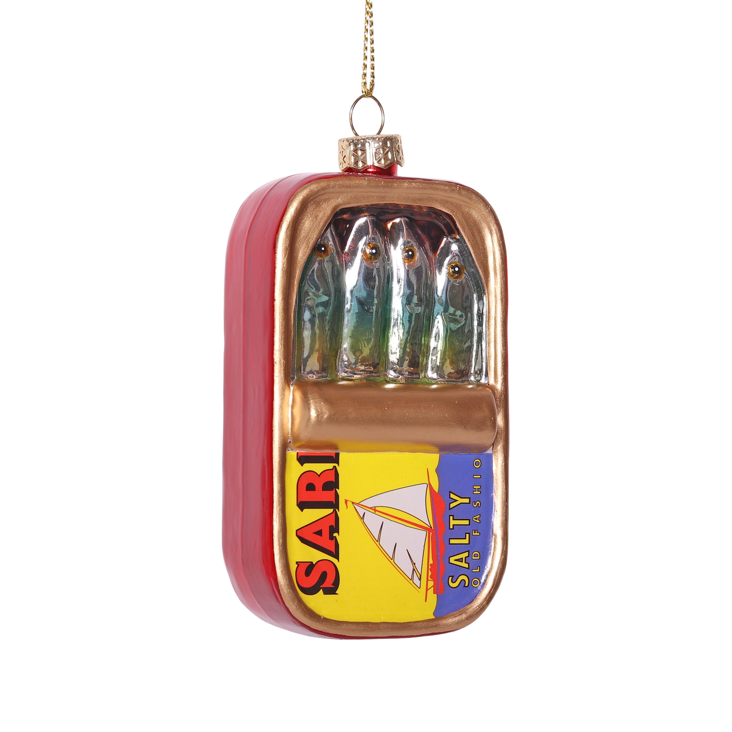 Sardines Can Glass Decoration, 10cm
