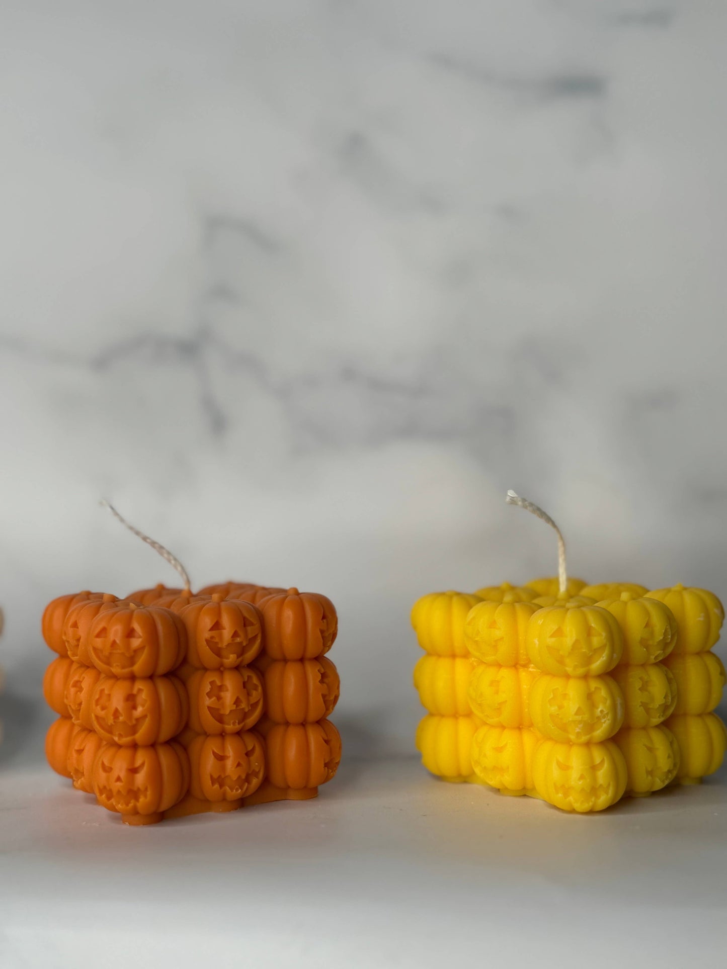 Pumpkin stack bubble candle: Yellow / Apple-solutely Apple + persimmon + Citron