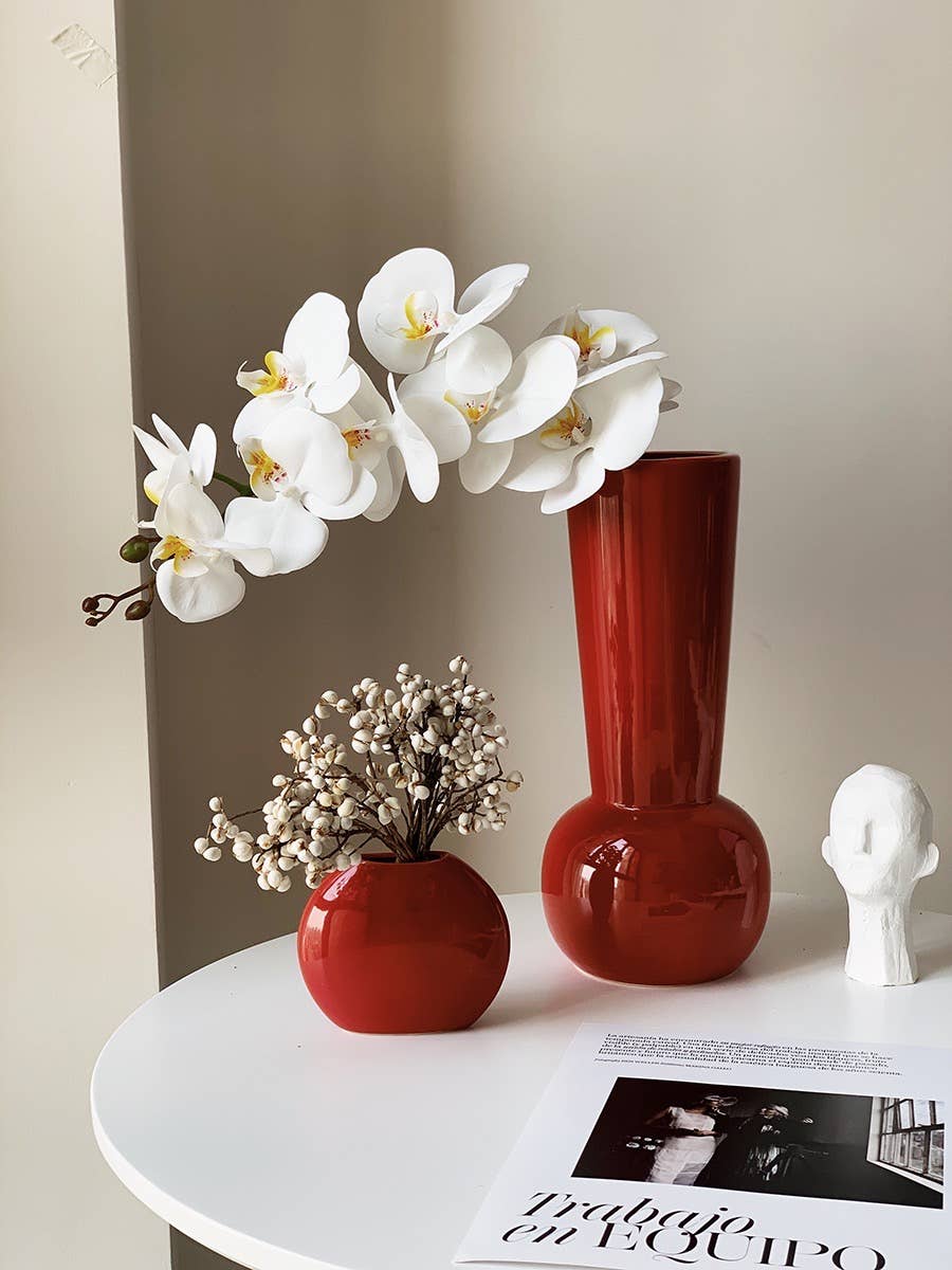 Bauhaus Style Retro Distressed Ceramic Vase