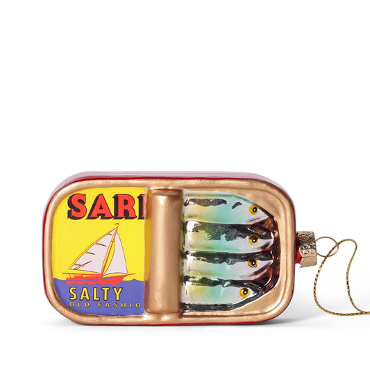 Sardines Can Glass Decoration, 10cm