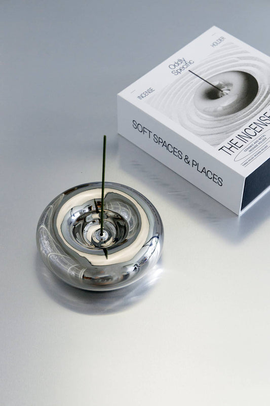 Chrome Incense Holder | The Incense Stone | Ceramic Holder