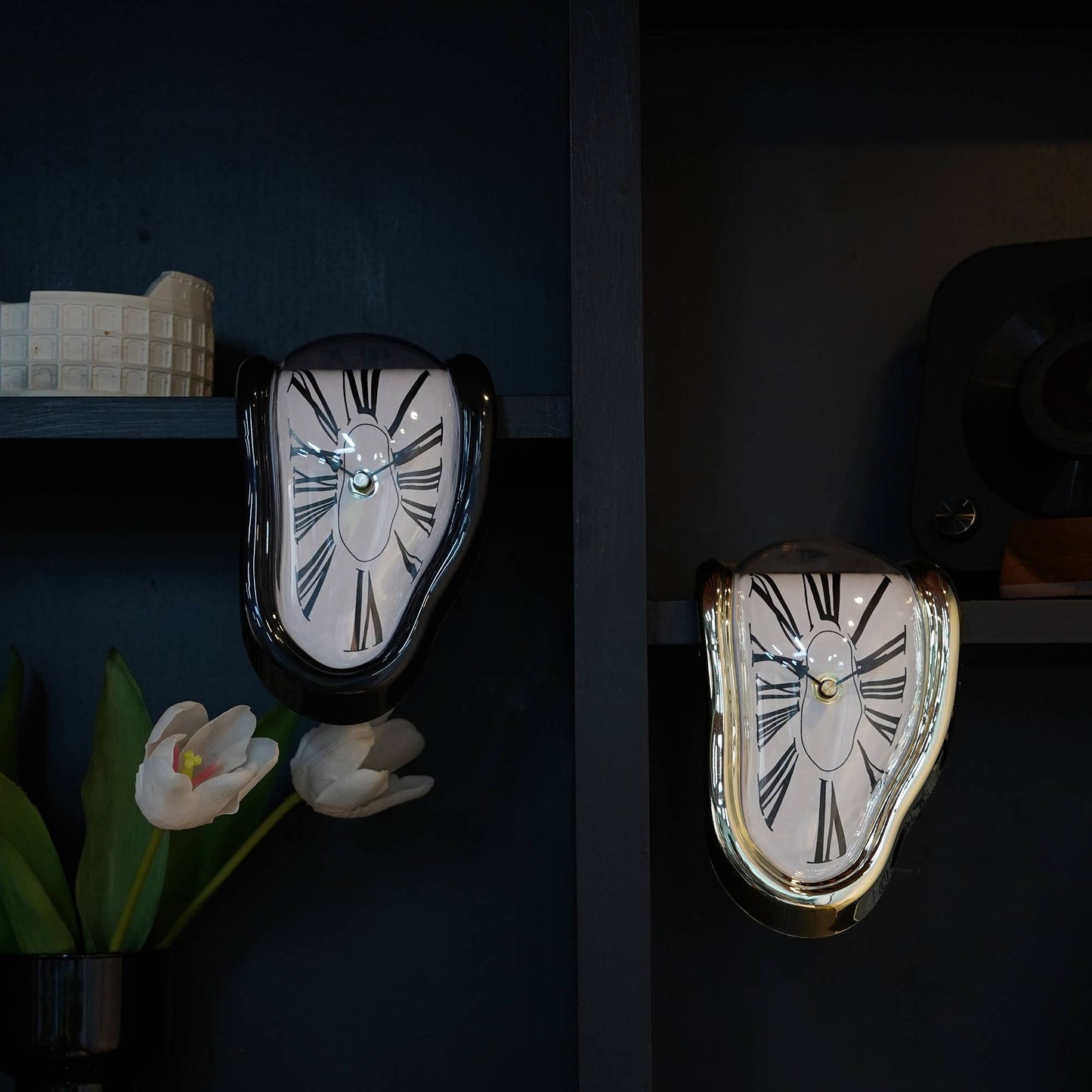 DALI MELTING CLOCK: Silver