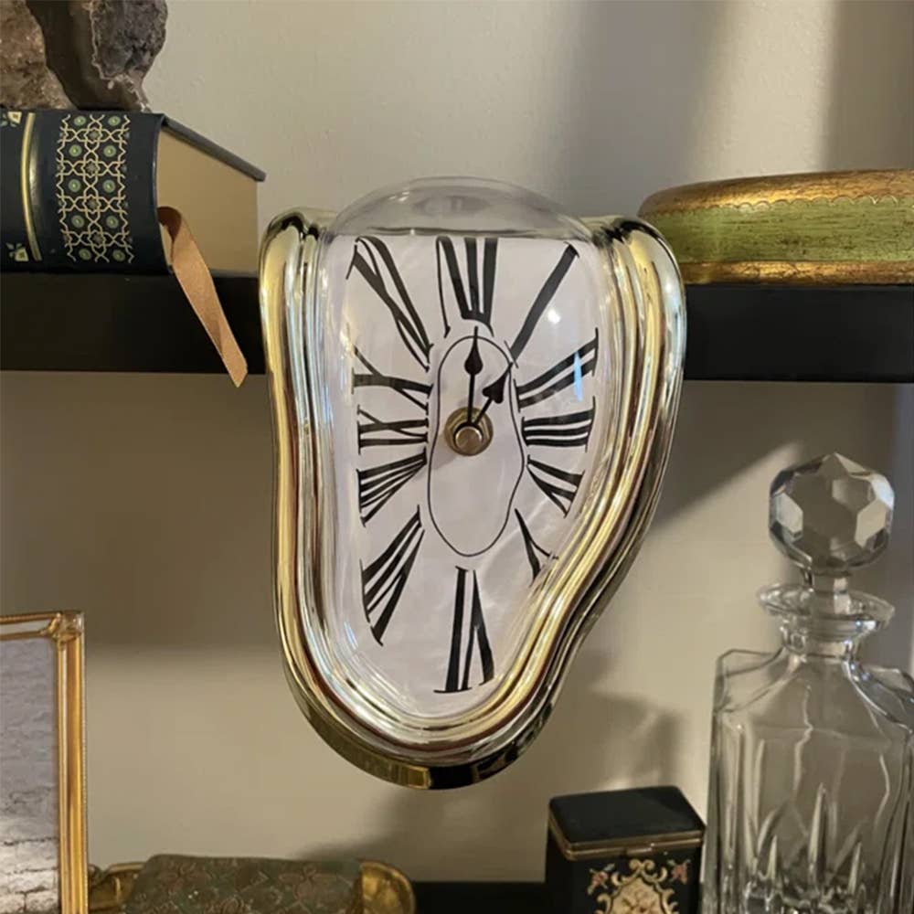 DALI MELTING CLOCK: Silver