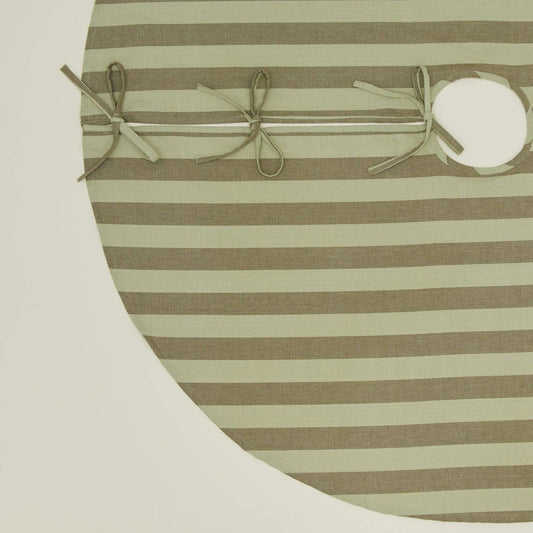 ESSENTIAL STRIPED TREE SKIRT - OLIVE/SAGE
