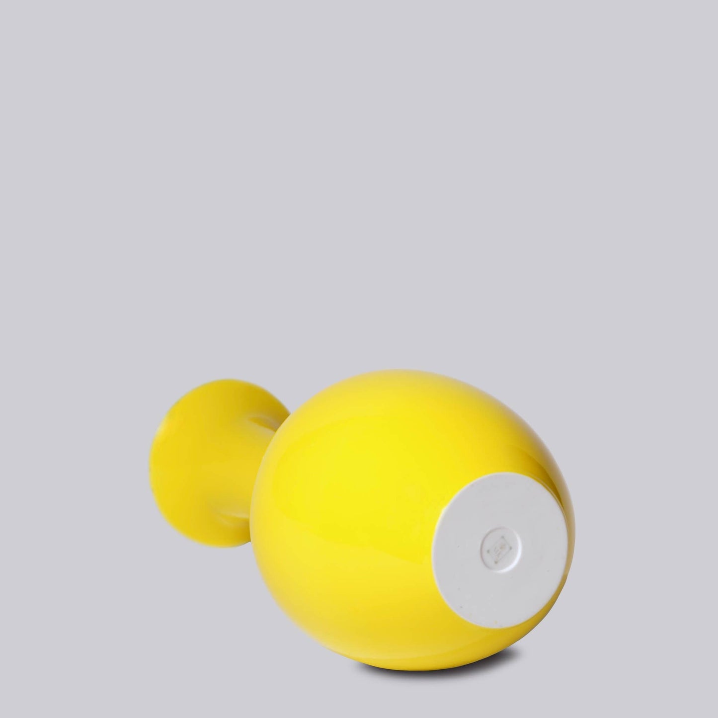 Glossy Yellow Porcelain Morning Glory Vase