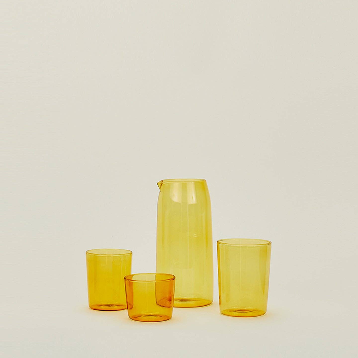 ESSENTIAL GLASSWARE - SET OF 4, AMBER: LARGE