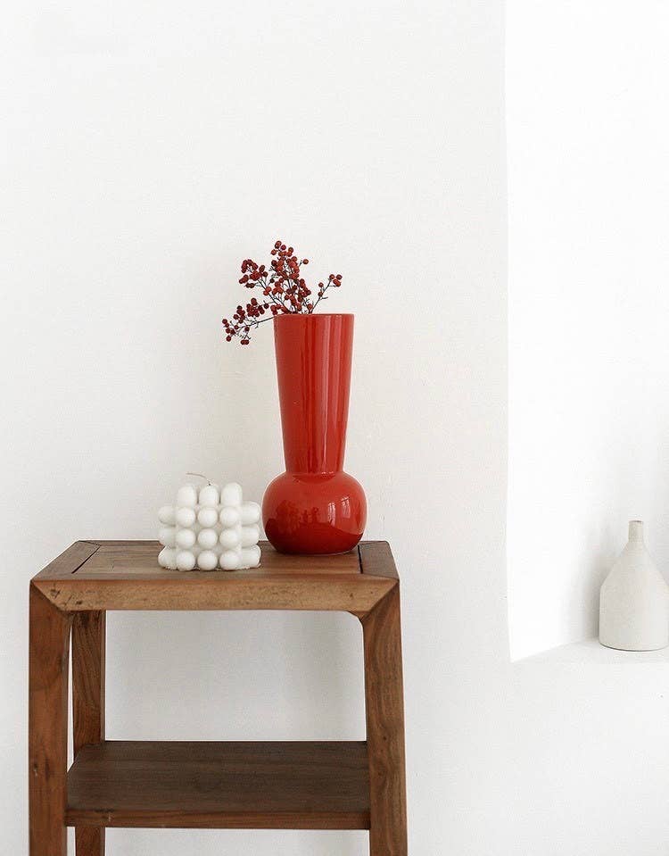 Bauhaus Style Retro Distressed Ceramic Vase