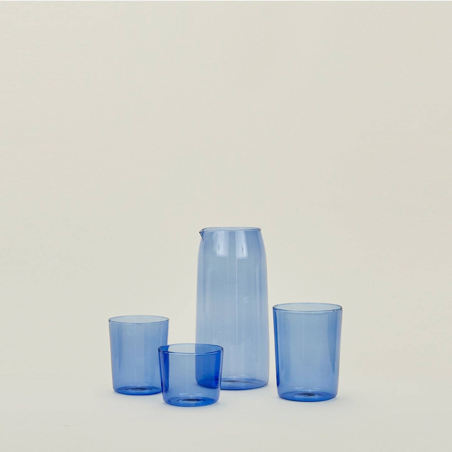 ESSENTIAL GLASSWARE - SET OF 4, BLUE: SMALL