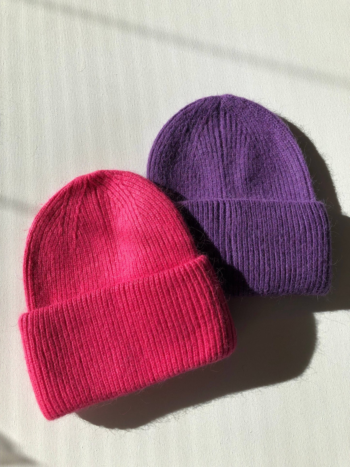 ROYAL ANGORA WOOL BEANIE - crystal brights: Royal blue