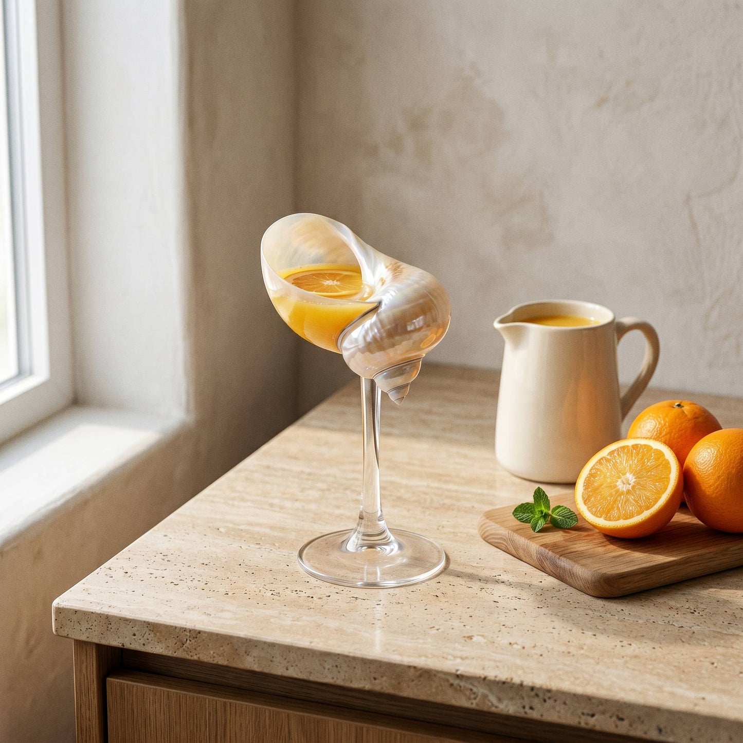 Isla Seashell Glasses, Set of 4: Gold