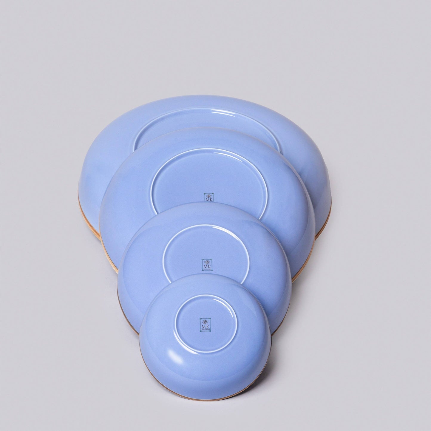 Lavender Glossy Porcelain Nesting Hermit Bowls: Lavender / Large