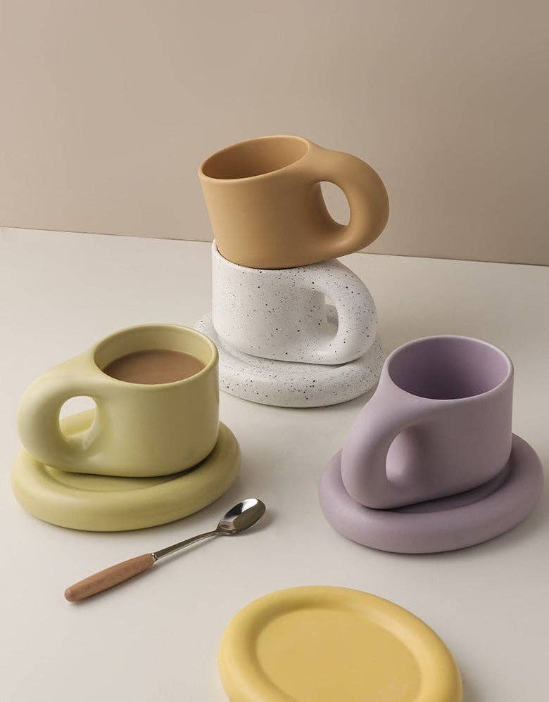 Bauhaus Mug Set: Pink