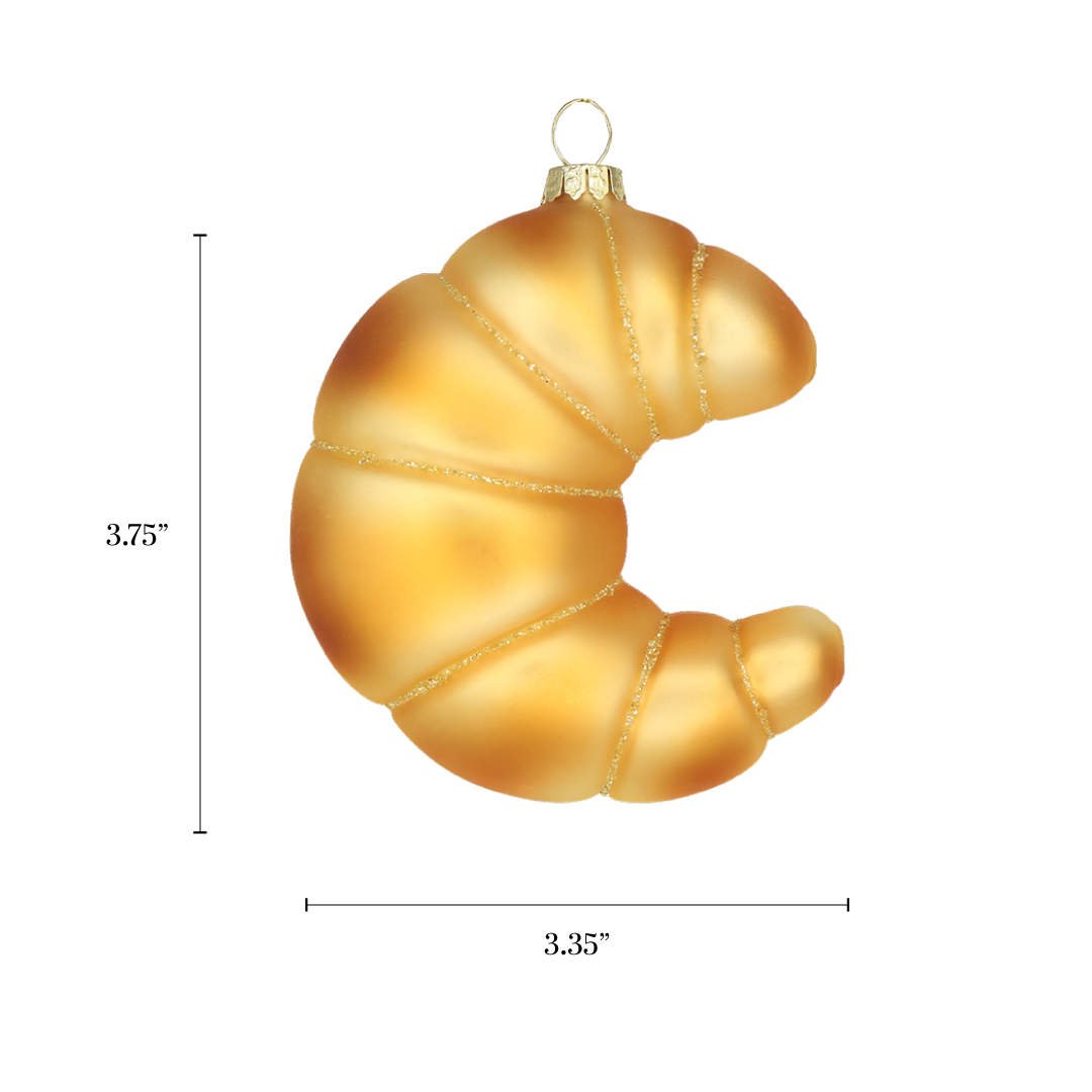 Glass Christmas Tree Ornament Croissant 108 Styles