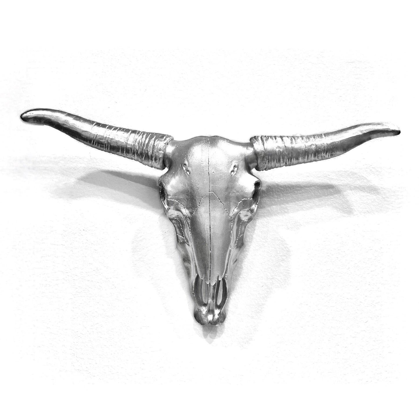 OVERSIZED METALLIC BULL SKULL