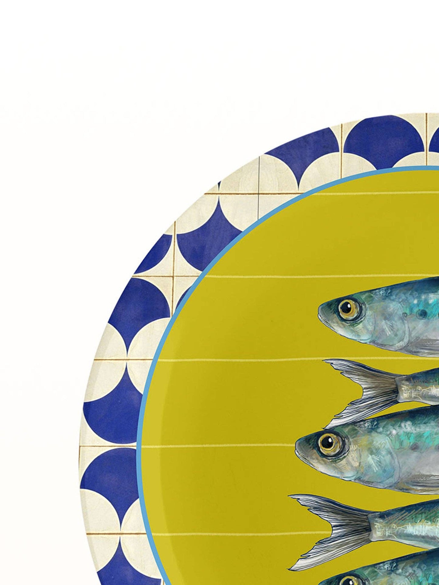SEA Masonite Placemat - Sardines: Round