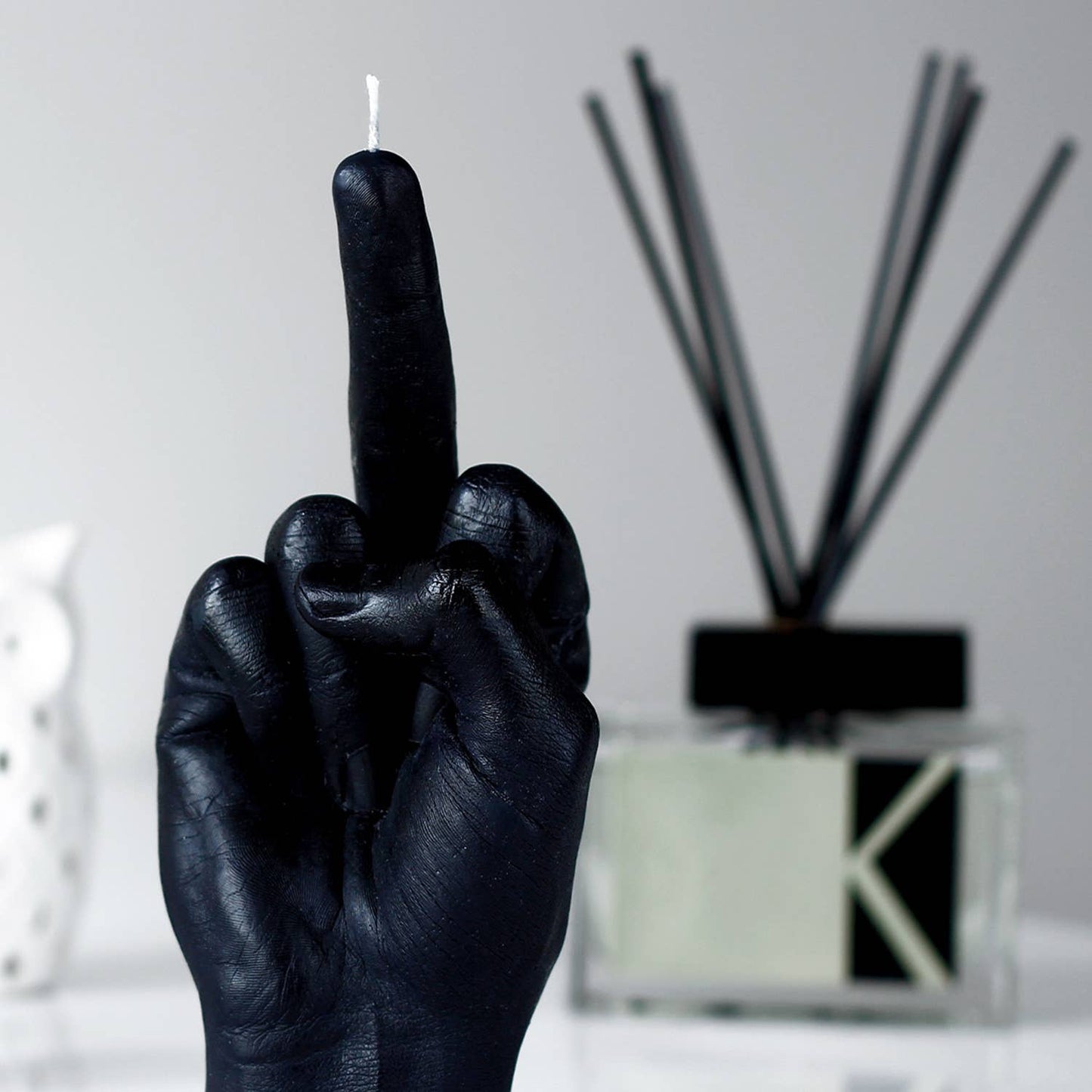 Original CandleHand F*ck You Candle - Lifesize & Full detail: Neon Orange