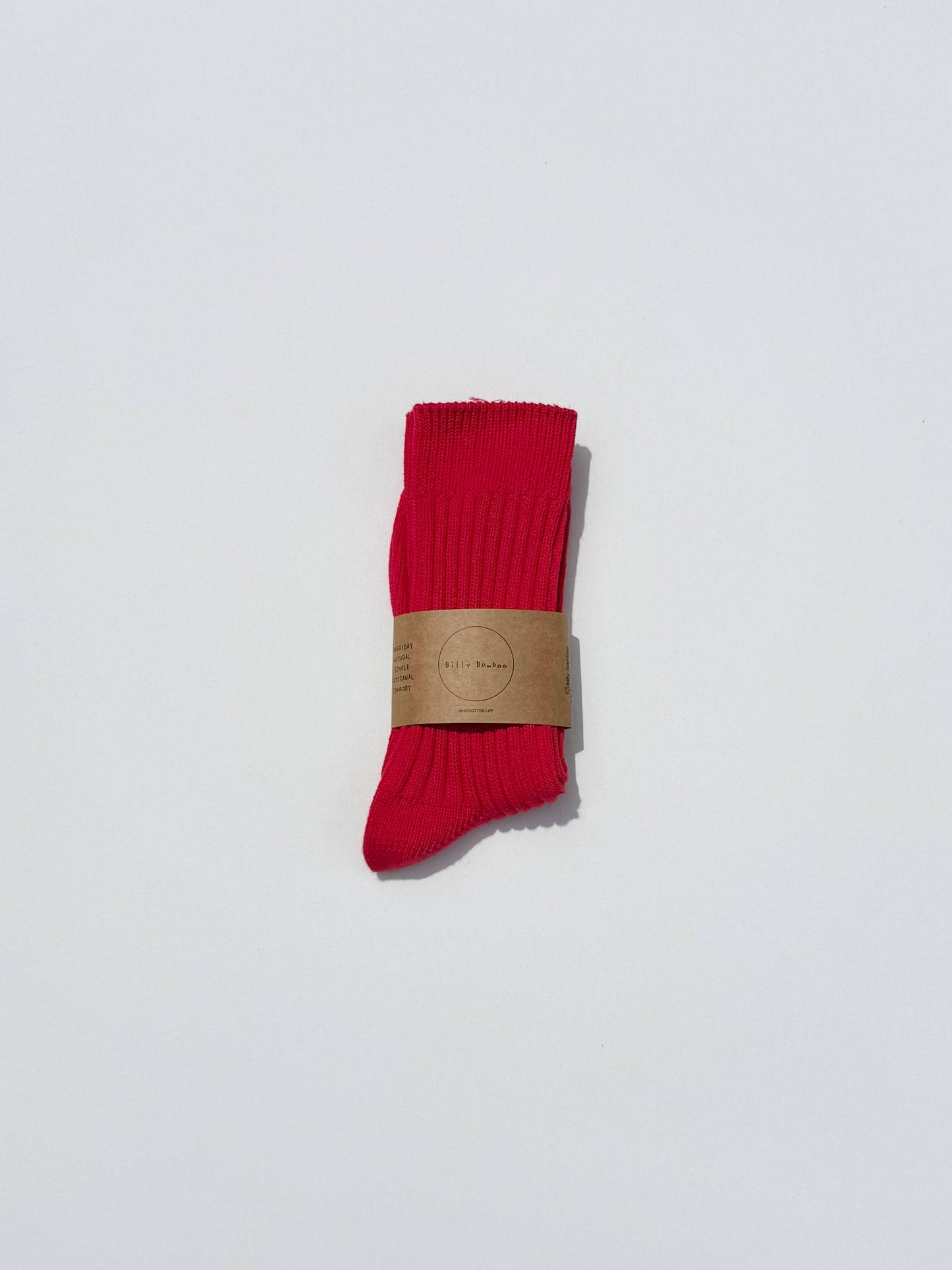 RIBBED COTTON HIGH SOCKS - Crystal bright: Red apple 🍎