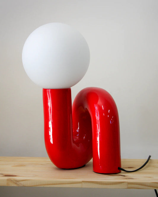 Red Spiral Lamp