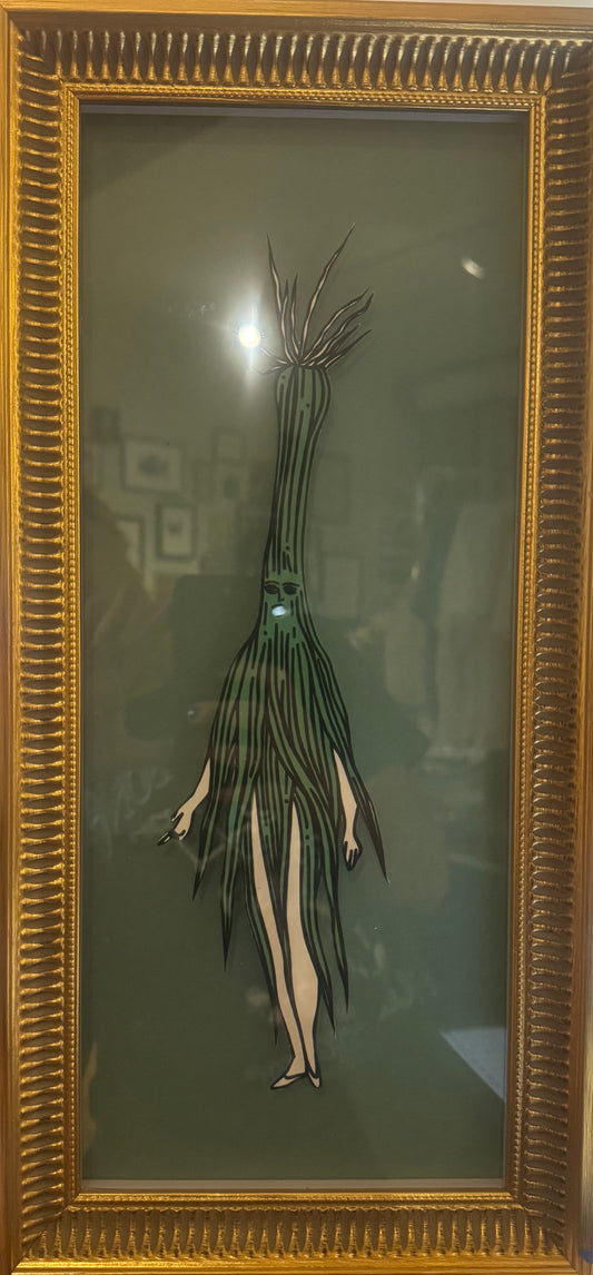 Framed scallion lady