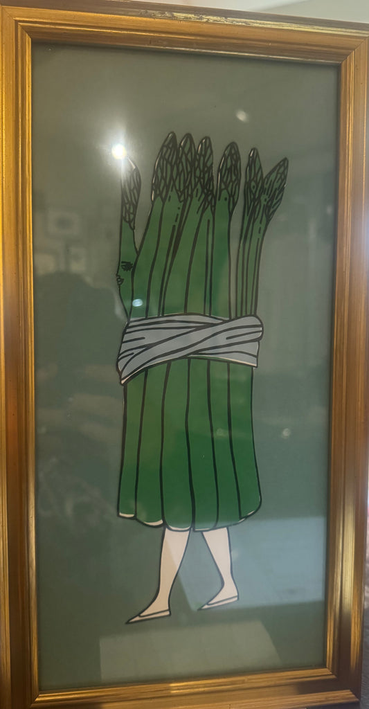 Framed asparagus lady