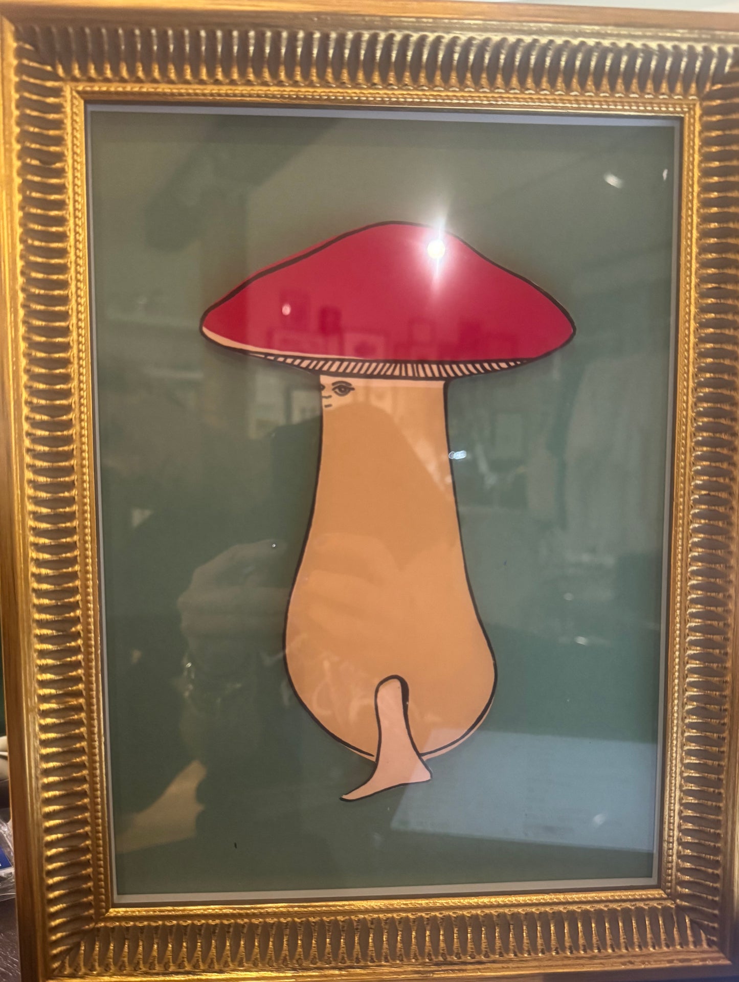 Framed mushroom dude