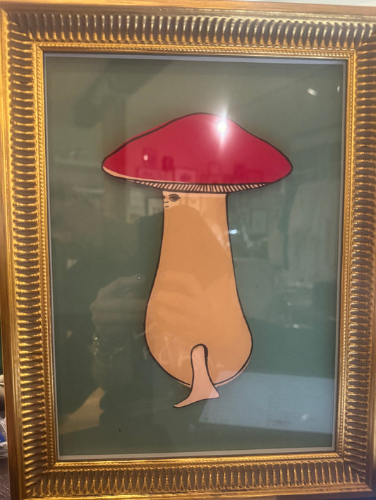 Framed mushroom dude
