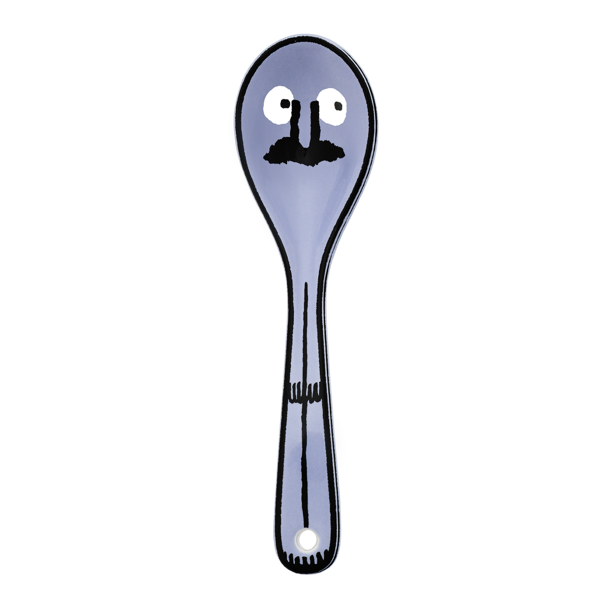 Blue ceramic spoon