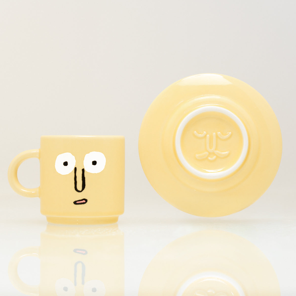 Beige/yellow Nou Nou espresso cup