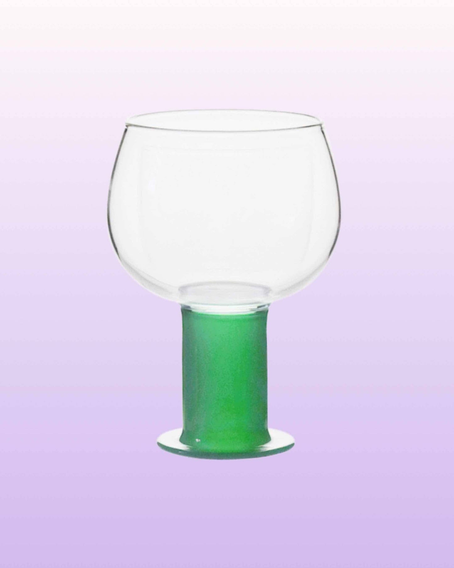 Handblown Chubby Coloured Wine Cocktail Glasses: Mint / Large