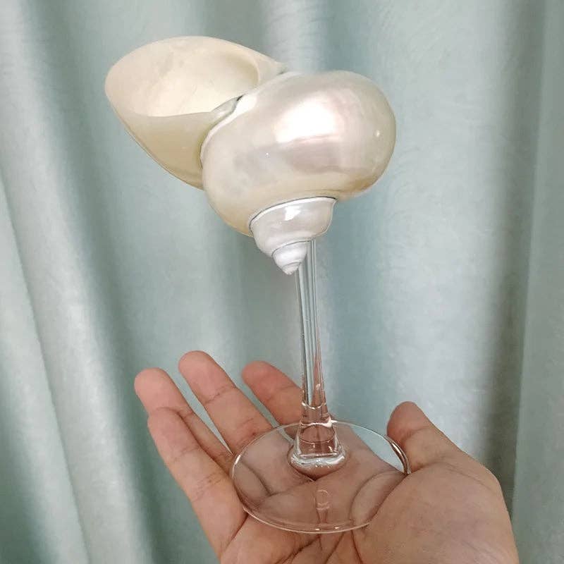 Isla Seashell Glasses, Set of 4: Gold