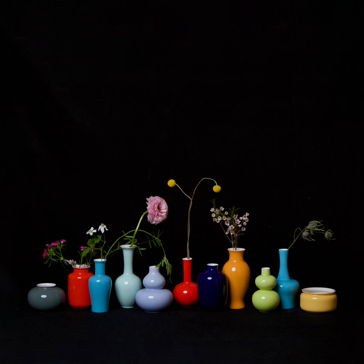 Glossy Porcelain Mini Archer Vase: Lavender