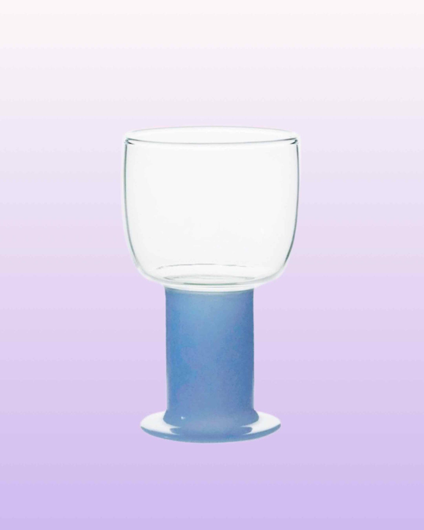 Handblown Chubby Coloured Wine Cocktail Glasses: Blueberry / Medium