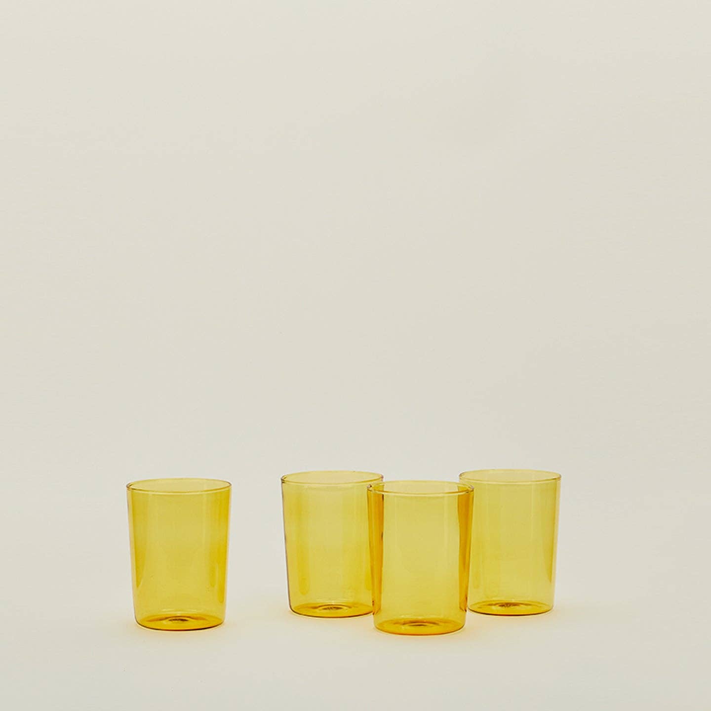 ESSENTIAL GLASSWARE - SET OF 4, AMBER: SMALL