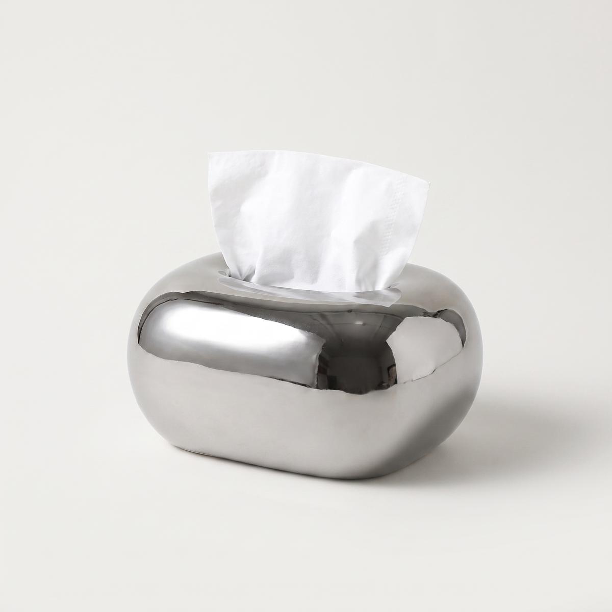 Tissue Box Cover: Silver