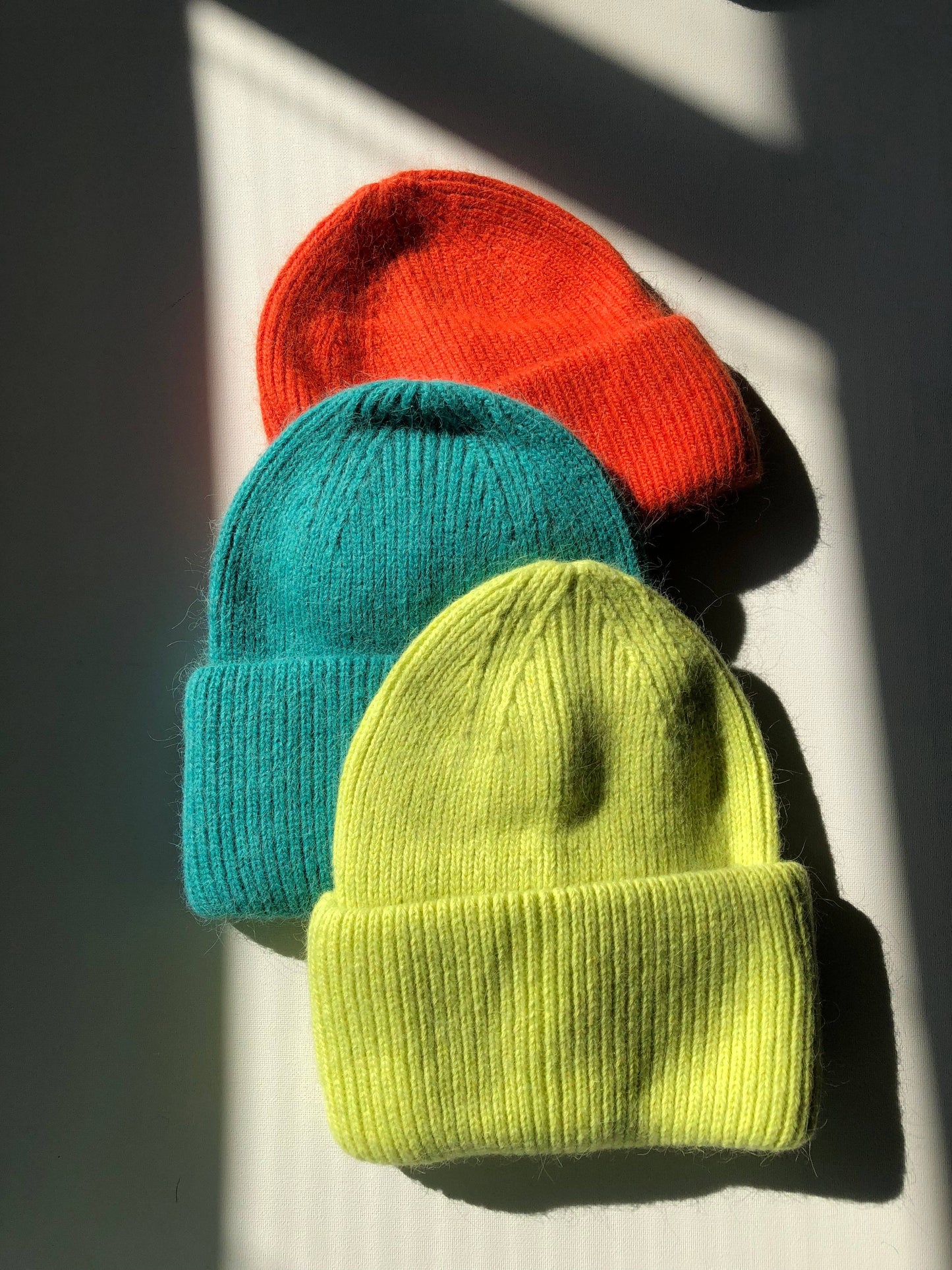 ROYAL ANGORA WOOL BEANIE - crystal brights: Royal blue