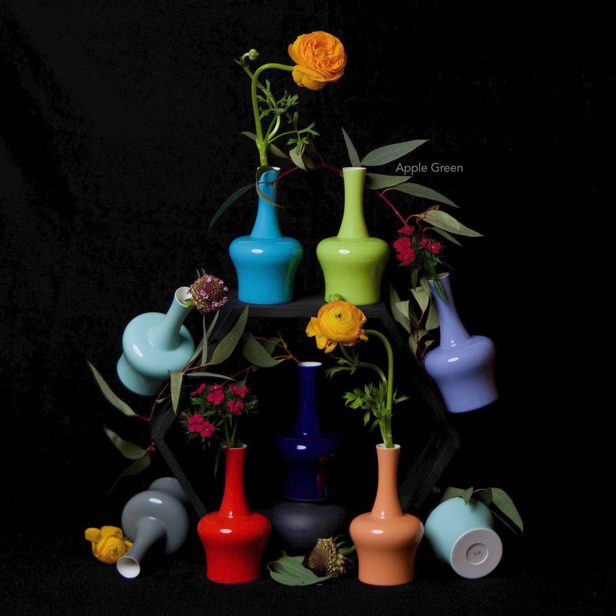 Glossy Porcelain Mini Archer Vase: Lavender